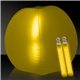 aerial view a yellow 24 inch inflatable beach ball with two 6 inch glow sticks - yellow, image 1 of 3