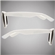 a white premium white classic retro sunglasses