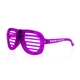 aerial view a purple light up purple led slotted glasses, image 1 of 3