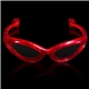 a red light up led flashing sunglasses - red