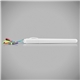 a white light up rainbow light stick - 7 inch