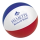 aerial view a blue/white/red beach ball - stress reliever, image 1 of 2