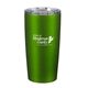 aerial view a matte metallic green 20 oz everest velvet - touch tumbler, image 1 of 2