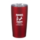 aerial view a matte metallic red 20 oz everest velvet - touch tumbler, image 1 of 2