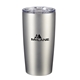aerial view a matte metallic silver 20 oz everest velvet - touch tumbler, image 1 of 2