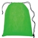 aerial view a lime green gateway - non - woven drawstring backpack, image 1 of 2