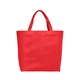 aerial view a red julian - non - woven shopping tote bag, image 1 of 2