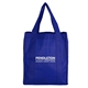 aerial view a royal blue north park - non - woven shopping tote bag, image 1 of 2