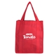 aerial view a red north park - non - woven shopping tote bag, image 1 of 2