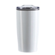 aerial view a white/gray color splash 20 oz economy stainless steel tumbler, image 1 of 2