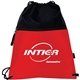 a red miramar drawstring backpack