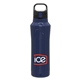 aerial view a blue h2go houston 20.9 oz vacuum insulated stainless steel bottle with push - button lid - blue, image 1 of 9
