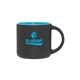 14 oz Minolo Mug - Matte Black & Yellow - Matte Black/Sky Blue