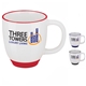 14 oz Two - Tone C - Handle Glossy Ceramic Bistro Coffee Mug