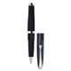 a matte black with silver trims cap - off mini ballpoint pen
