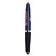 a blue with silver trims cap - off mini ballpoint pen