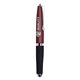 a red with silver trims cap - off mini ballpoint pen