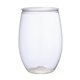aerial view a clear bristol 16oz pet wine tumbler, image 1 of 2