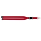 aerial view a red buckle release 1 polyester lanyard with clasp, image 1 of 2