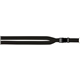 aerial view a black buckle release 1 polyester lanyard with clasp, image 1 of 2