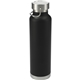 aerial view a black thor copper vacuum insulated 22 oz water bottle, image 1 of 6