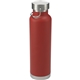 aerial view a red thor copper vacuum insulated 22 oz water bottle, image 1 of 6