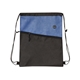 aerial view a reflex-blue non - woven etched drawstring sportpack, image 1 of 3