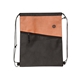 aerial view a orange non - woven etched drawstring sportpack, image 1 of 3