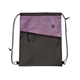aerial view a purple non - woven etched drawstring sportpack, image 1 of 3