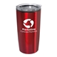 aerial view a red 20 oz sovereign insulated viking vacuum tumbler 20 oz., image 1 of 2