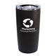 aerial view a black 20 oz sovereign insulated viking vacuum tumbler 20 oz., image 1 of 2