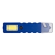aerial view a blue emergency hammer, flashlight, and seatbelt knife, image 1 of 2