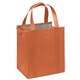 aerial view a orange therm - o - tote insulated grocery bag - screen print, image 1 of 3