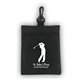 a black non - woven zippered sport accessory pouch