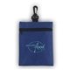a blue non - woven zippered sport accessory pouch