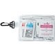 aerial view a clear on the go 12- piece first aid pack, image 1 of 4