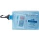 aerial view a translucent royal blue on the go 12- piece first aid pack, image 1 of 5