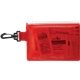 aerial view a translucent red on the go 12- piece first aid pack, image 1 of 5