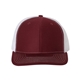 aerial view a cardinal/ white richardson adjustable six - panel trucker hat, image 1 of 3