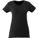 aerial view a black womens bodie crew neck short sleeve tee, image 1 of 7