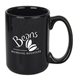 15 oz black ceramic coffee mug