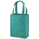 aerial view a teal payson non - woven mini tote, image 1 of 2