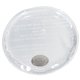 aerial view a white reusable round hand warmer, image 1 of 2