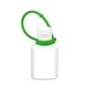 aerial view a lime sunfun connect .5 oz broad spectrum spf 30 sunscreen lotion in solid white flip - top squeeze bottle with colorful silicone leash, image 1 of 2