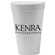 aerial view a white 12 oz coffee styrofoam cup, image 1 of 3