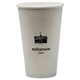 aerial view a white eco - friendly 16 oz paper stadium cup, image 1 of 3