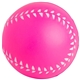 a pink (pms 806) baseball stress reliever
