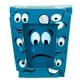 a blue seed cartoon expression planter, 1- pack planter