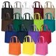 a group of non woven multi color little thunder tote bag 12 x 13 - screen print