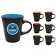 a group of noir 12 oz satin black cafe style coffee mug